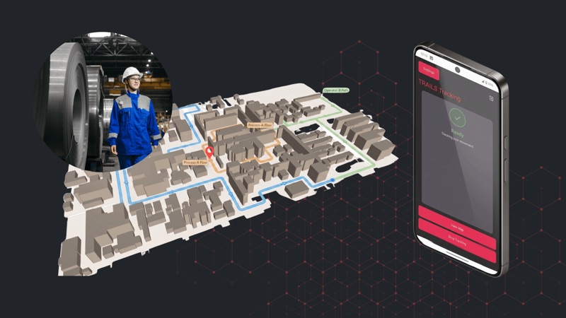 Image: Illustration of indoor positioning with the spatial AI "TRAILS"